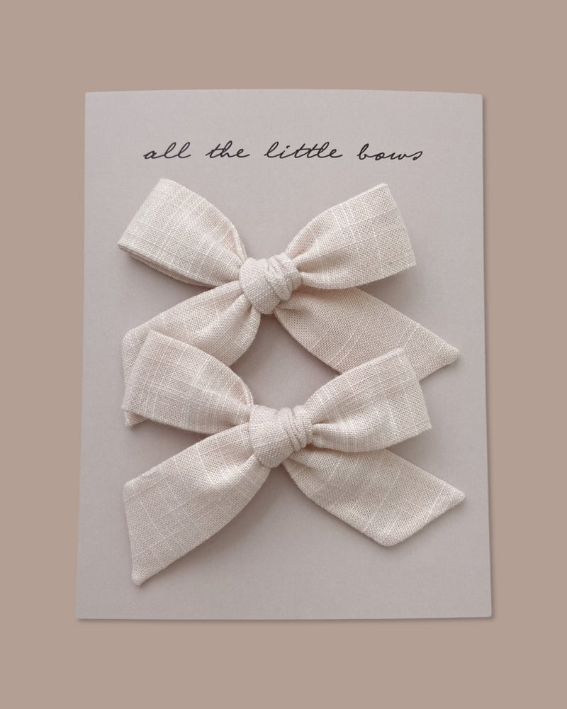 Classic Knot Bow | Marshmallow, , All The Little Bows - All The Little Bows