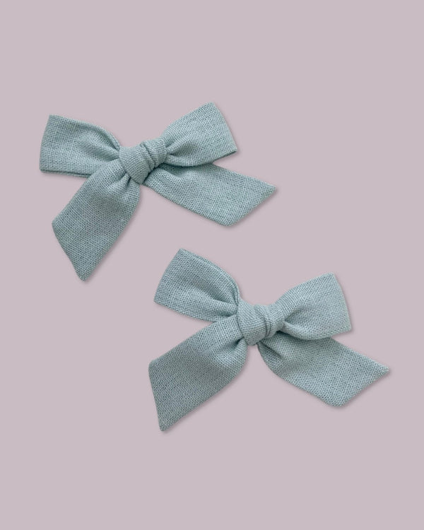 Classic Knot Bow | Sea Mist - All The Little Bows - All The Little Bows