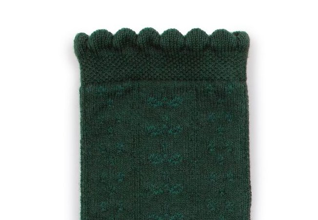 Collegien Juliette Organic Knee Socks | Vert Forêt, , Collégien - All The Little Bows