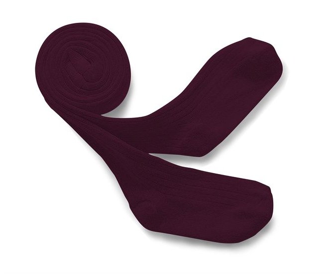 Collegien Louise Ribbed Tights | Bordeaux Grand Cru, , Collégien - All The Little Bows