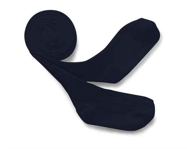 Collegien Louise Ribbed Tights | Nuit Etoilée (Navy) - Collégien - All The Little Bows