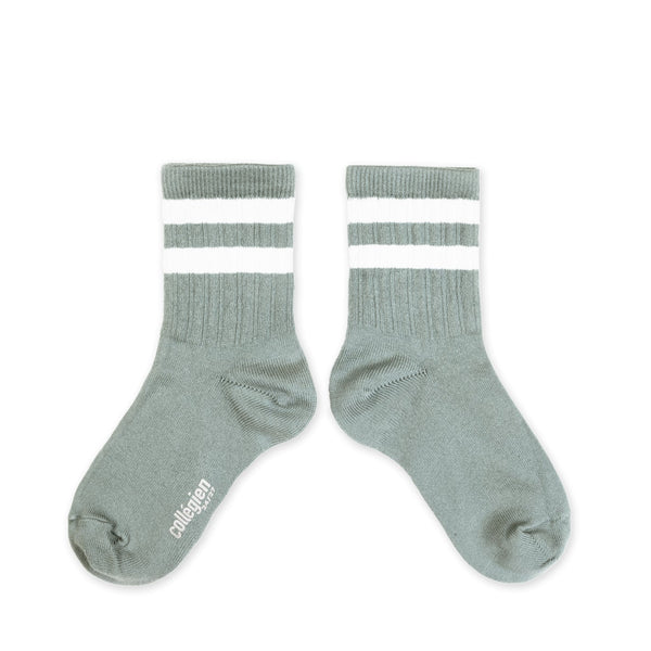 Collegien Nico Ribbed Varsity Crew Socks | Aigue Marine, Baby & Toddler Socks & Tights, Collégien - All The Little Bows