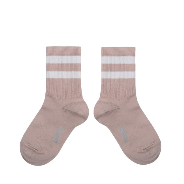 Collegien Nico Ribbed Varsity Crew Socks | Vieux Rose - Collégien - All The Little Bows