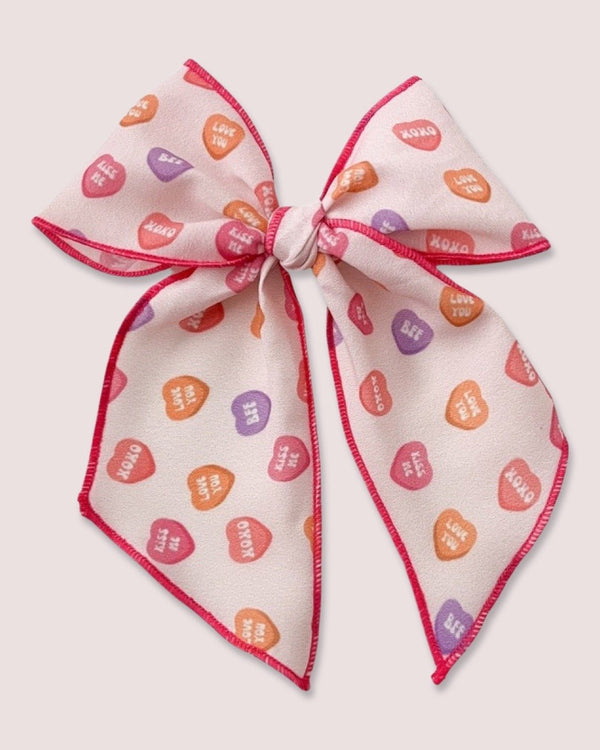 Conversation Hearts Elle Bow - Lady Eleanor & Co - All The Little Bows