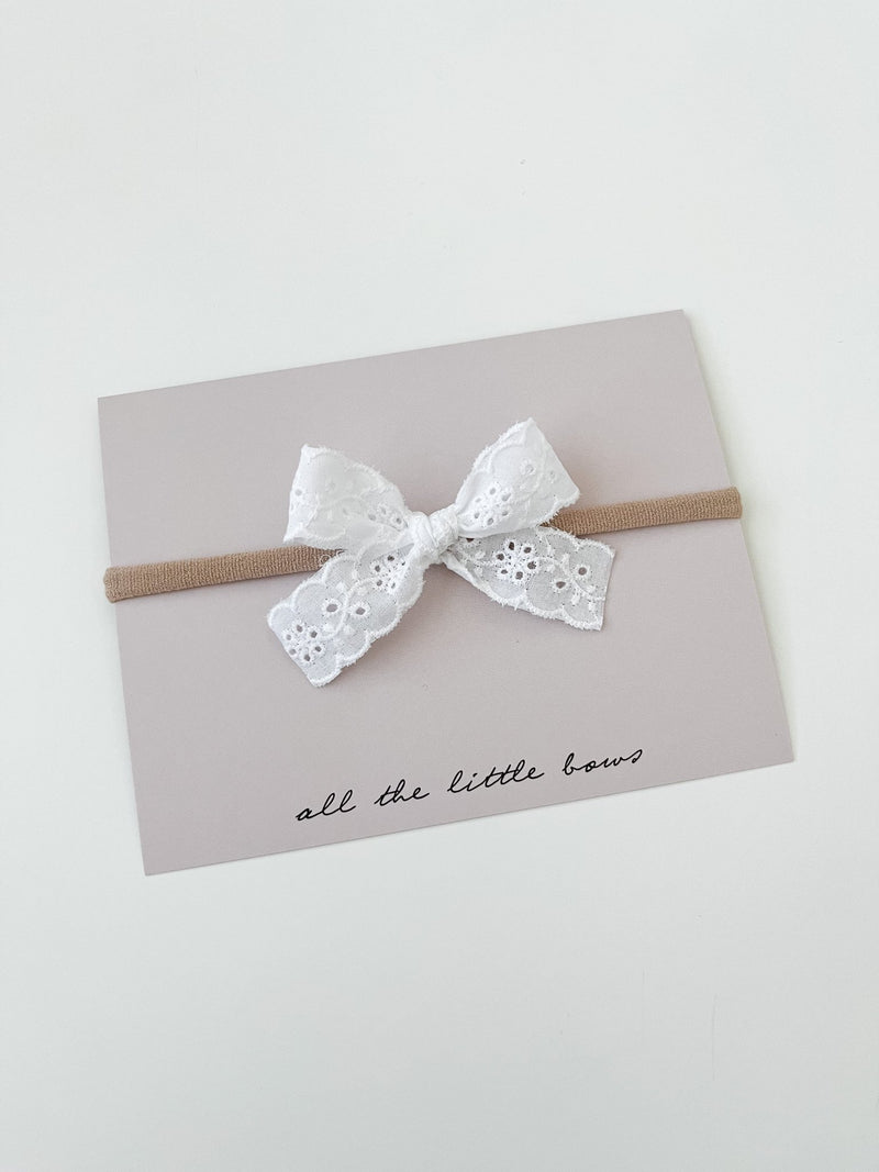 *Gift w/ Purchase* || Eyelet Lace Bow Headband, , All The Little Bows - All The Little Bows