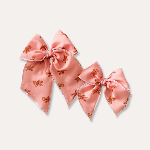 Gingerbread Pink Elle Bow - Lady Eleanor & Co - All The Little Bows