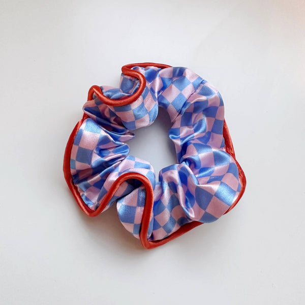 Hair Scrunchie || You Do Blue, Checkered, , Have A Nice Day - All The Little Bows