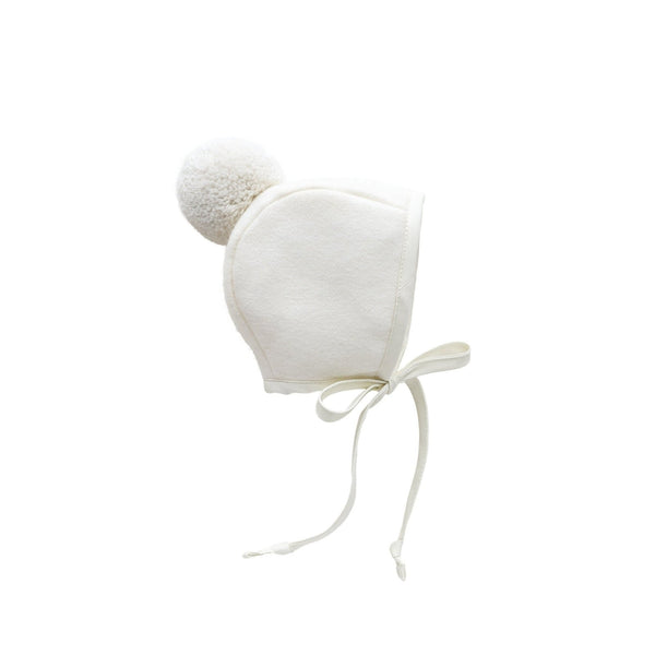 Ivory Pom Bonnet Cotton-Lined - Briar Baby® - All The Little Bows