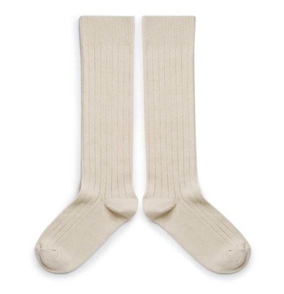 "La Haute" Ribbed Knee Socks | Doux Agneaux - Collégien - All The Little Bows