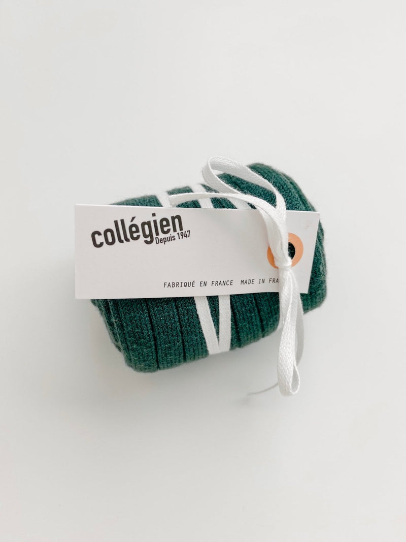 Collegien La Haute Ribbed Knee Socks | Fonds Marins, , Collégien - All The Little Bows