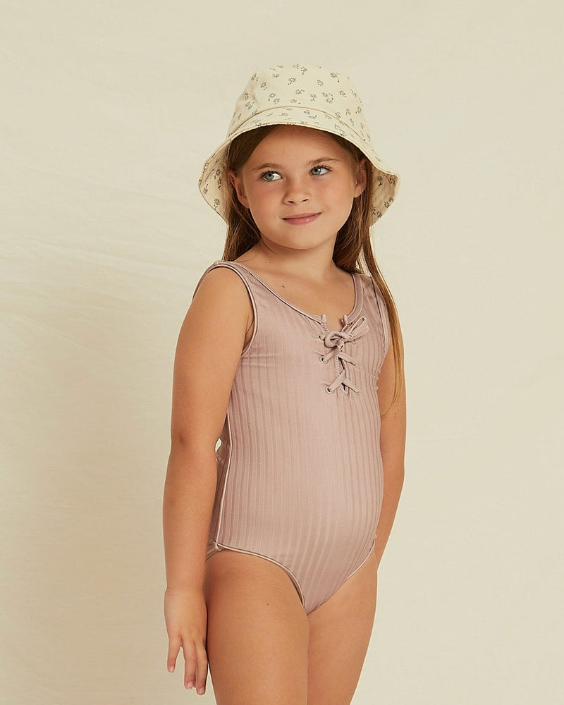 Lace Up One-Piece | Mauve, , Rylee + Cru - All The Little Bows