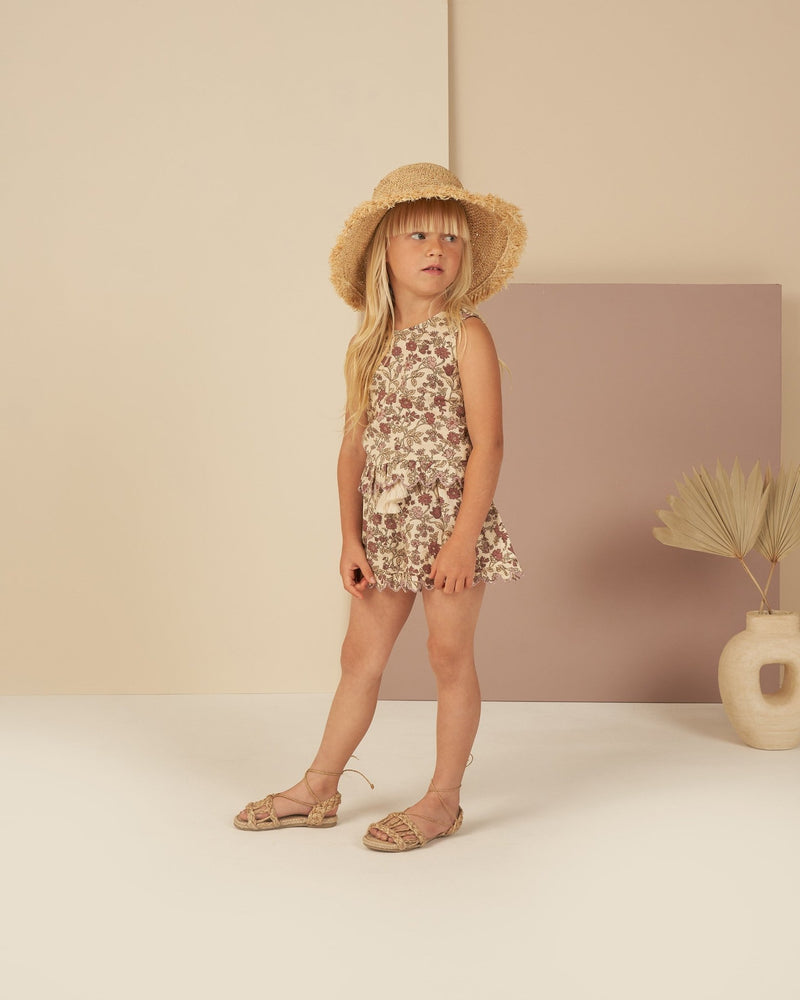 Leonie Set || Bloom, Girls Woven Top / Shorts Set, Rylee + Cru - All The Little Bows