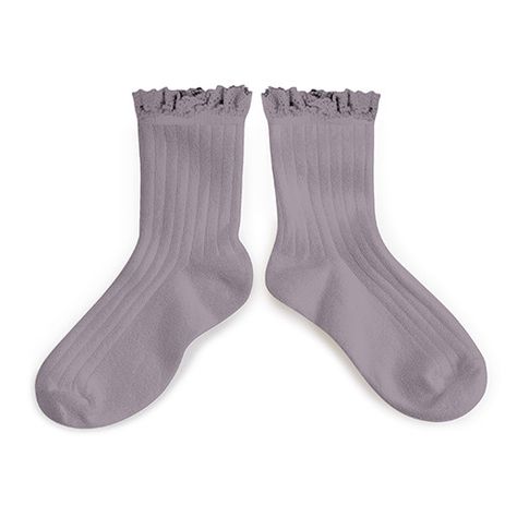 Collegien Lili Lace Ruffle Ankle Socks | Glycine Du Japon, , Collégien - All The Little Bows