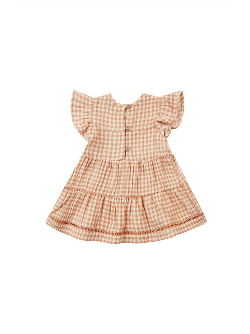 Lily Dress || Melon Gingham, Baby / Toddler Girls Dress, Quincy Mae - All The Little Bows