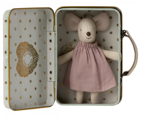 Maileg | Angel Mouse in Suitcase - Maileg - All The Little Bows