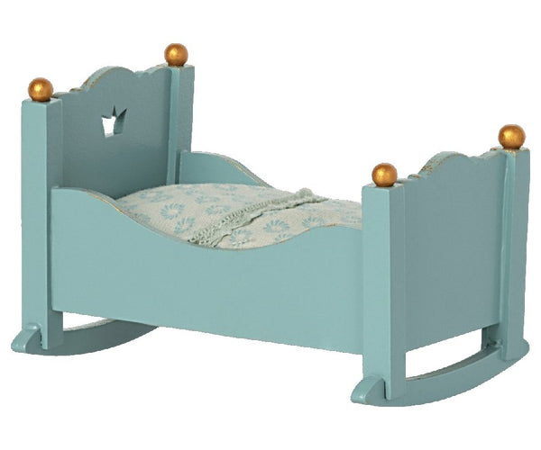 Maileg | Baby Mouse Cradle, Blue - Maileg - All The Little Bows