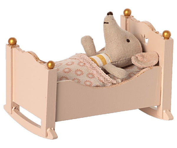 Maileg | Baby Mouse Cradle, Rose - Maileg - All The Little Bows