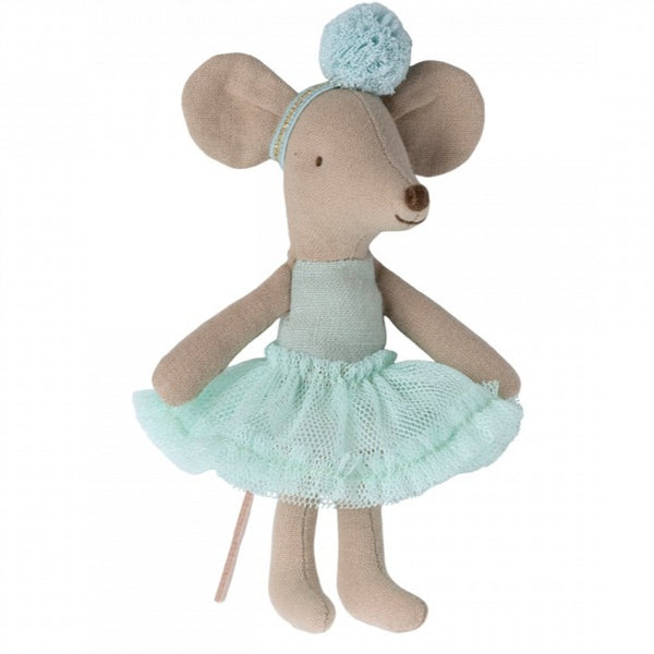 Maileg | Ballerina Mouse, Little Sister - Light Mint - Maileg - All The Little Bows