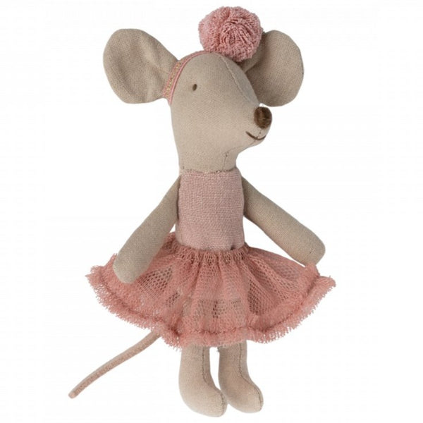 Maileg | Ballerina Mouse, Little Sister - Rose - Maileg - All The Little Bows