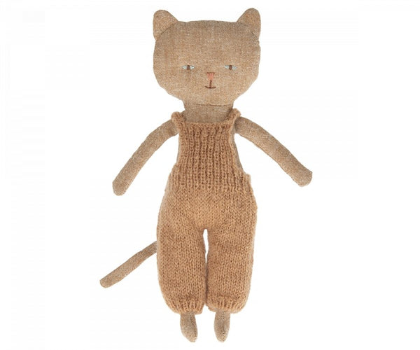 Maileg | Chatons Kitten in Knit Overalls, Ginger, , Maileg - All The Little Bows