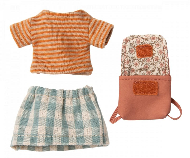 Maileg | Clothes & Bag, Big Sister Mouse - Old Rose - Maileg - All The Little Bows