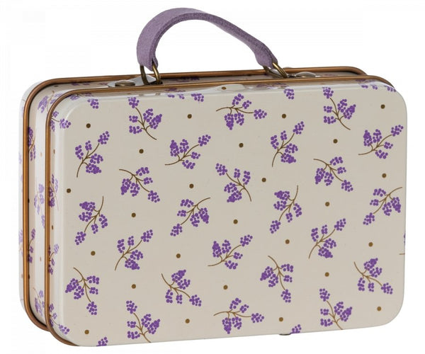 Maileg | Metal Tin Suitcase, Madelaine - Lavender, , Maileg - All The Little Bows
