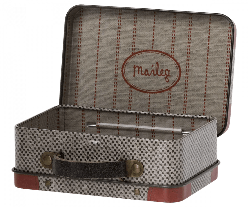 Maileg | Metal Tin Suitcase, Travel - Grey, , Maileg - All The Little Bows