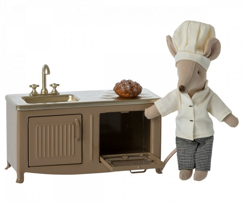 Maileg | Mouse Kitchen (1:12 scale), Light Brown, Toys, Maileg - All The Little Bows