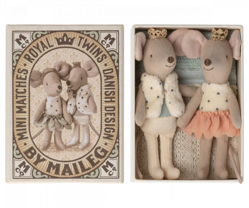 Maileg | Royal Twins Mice, Little Brother & Sister in Box, , Maileg - All The Little Bows