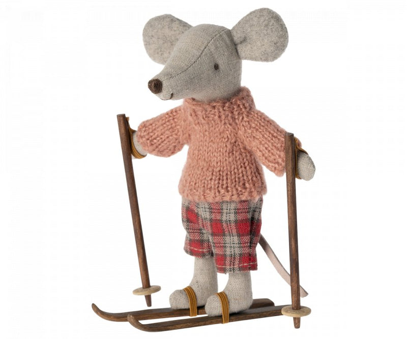 Maileg | Ski & Ski Poles for Big Sister / Brother Mouse, Toys, Maileg - All The Little Bows