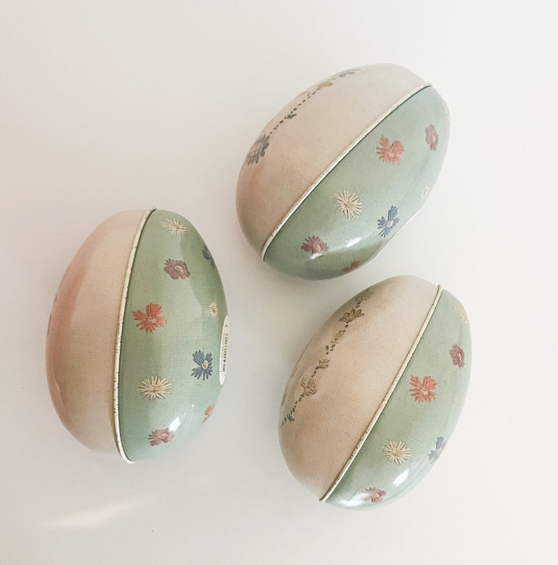 Maileg | Tin Easter Egg, Small - Flower, , Maileg - All The Little Bows