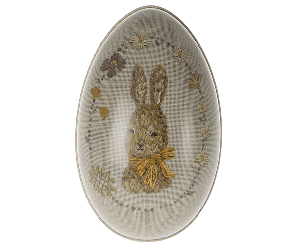 Maileg | Tin Easter Egg, Small - Rabbit, , Maileg - All The Little Bows