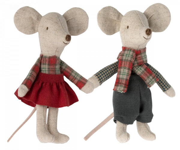 Maileg | Winter Mice Twins, Little Brother & Sister - Maileg - All The Little Bows