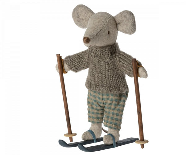 Maileg | Winter Mouse w/ Ski Set, Big Brother, Toys, Maileg - All The Little Bows