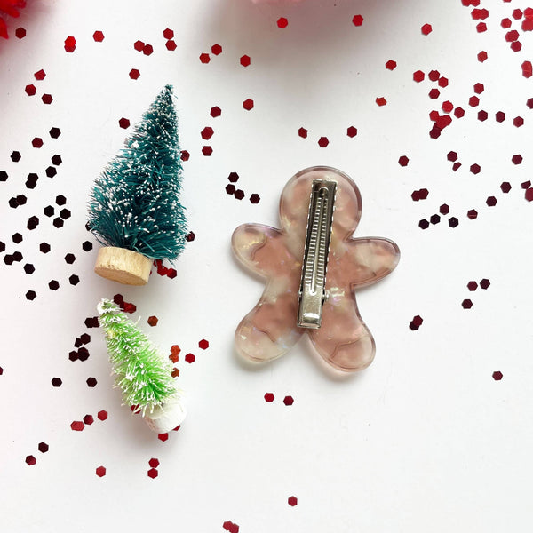 Marbled Gingerbread Hair Clip, , Lady Eleanor & Co - All The Little Bows