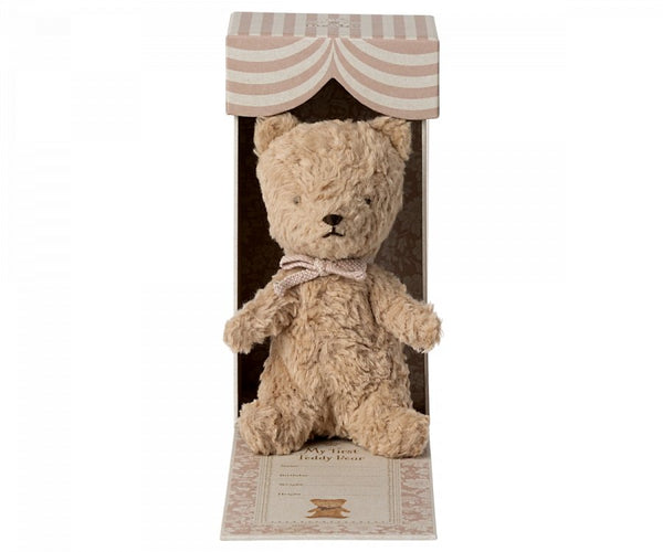 My First Teddy, Powder, baby toy, Maileg USA - All The Little Bows