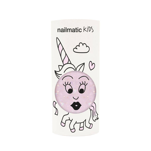 Nailmatic Nail Polish - Polly, Sheer Pink Glitter, kid friendly, non-toxic nail polish, Nailmatic USA - All The Little Bows