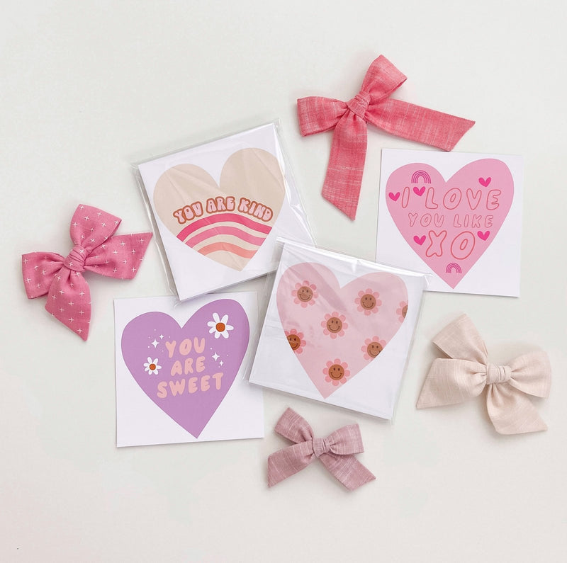 Olive & Eve Co - "Love Notes" Valentine Hearts, Set of 14 Cards, , All The Little Bows - All The Little Bows