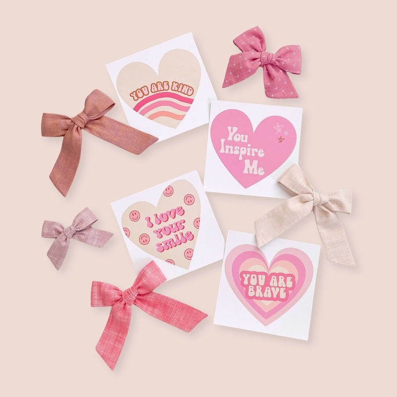 Olive & Eve Co - "Love Notes" Valentine Hearts, Set of 14 Cards - All The Little Bows - All The Little Bows