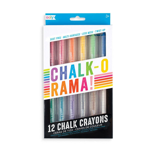 OOLY - Chalk-O-Rama Dustless Chalk Sticks - Set of 12 - OOLY - All The Little Bows