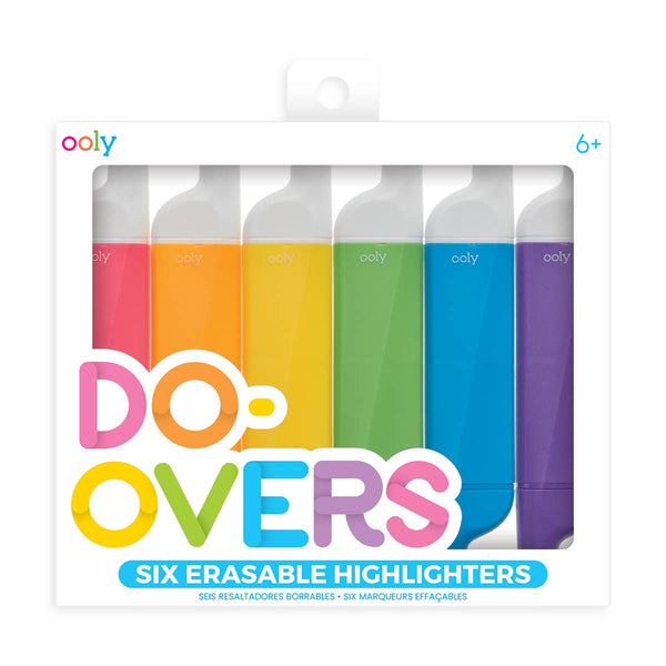 OOLY - Do-Overs Erasable Highlighters - Set of 6 - OOLY - All The Little Bows