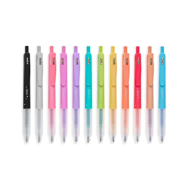 OOLY - Oh My Glitter! Retractable Glitter Gel Pens - Set of 12, , OOLY - All The Little Bows