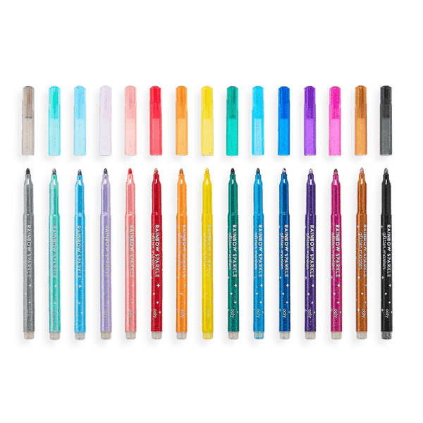 OOLY - Rainbow Sparkle Glitter Markers, , OOLY - All The Little Bows