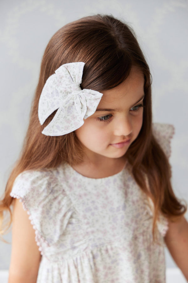 Organic Cotton Bow - Fifi Lilac, , Jamie Kay - All The Little Bows