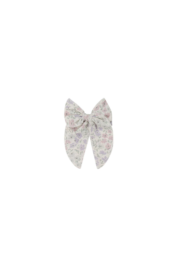 Organic Cotton Bow - Fifi Lilac, , Jamie Kay - All The Little Bows