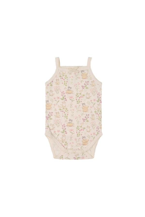 Organic Cotton Bridget Singlet Bodysuit - Moons Garden, Baby Girl Layette, Jamie Kay - All The Little Bows
