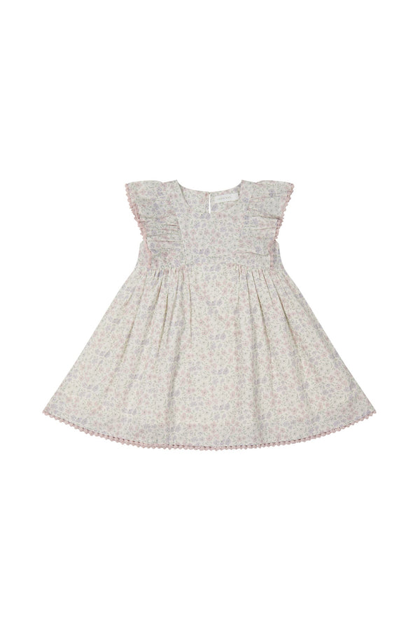 Organic Cotton Gabrielle Dress - Fifi Lilac, , Jamie Kay - All The Little Bows