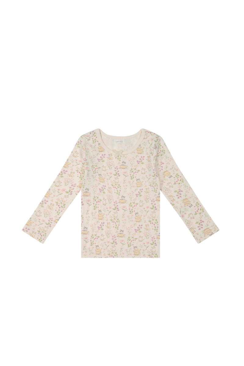 Organic Cotton Long Sleeve Top - Moons Garden, , Jamie Kay - All The Little Bows