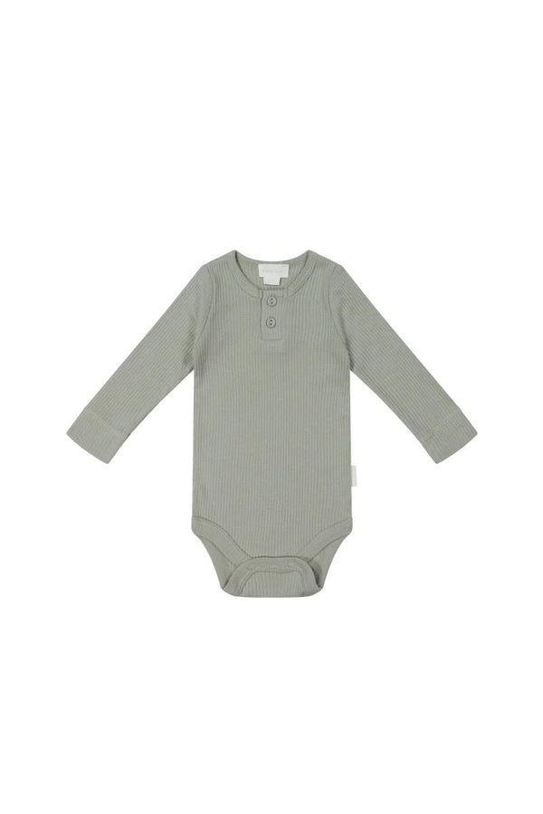 Organic Cotton Modal Long Sleeve Bodysuit - Willow, , Jamie Kay - All The Little Bows