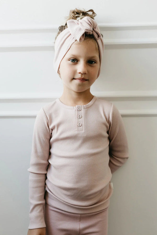 Organic Cotton Modal Long Sleeve Henley - Rosie, , Jamie Kay - All The Little Bows